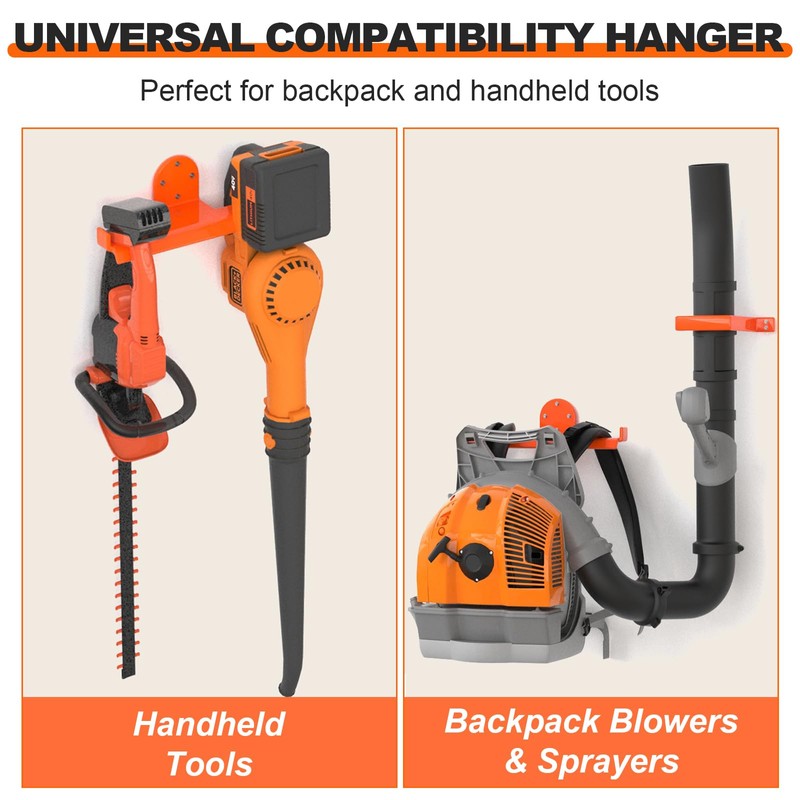ZSLTLDU 1 Pack Backpack Blower Rack, Heavy Duty Anti-Scratch Leaf