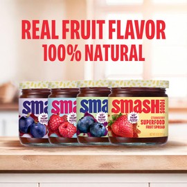 Chia Smash Smash Foods Jam | Classics Variety 4-Pack | Low-Calorie, No Sugar Added Keto Jam with Upcycled Fruit & Chia Seeds | Vegan, Paleo Superfood Spread