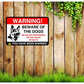 Safety First Display LTD Beware of the dogs! we are not responsible for any injury dog sign- 3mm Aluminum Dibond high-visibility