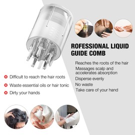 Scalp Applicator White, Scalp Applicator Comb, Ultikare Scalp Oil Applicator Hair Liquid Root Comb Scalp Serum Applicator Massage Brush for Home and Travel Essential Oil (White)