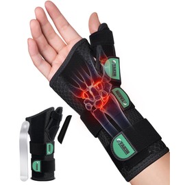 Oyakin Carpal Tunnel Wrist Brace Night Support, Thumb Brace for De Quervain's Tenosynovitis, Tendonitis, Sprains Trigger Thumb, Arthritis, Thumb Spica Splint Right Hand, Wrist Support Men and Women