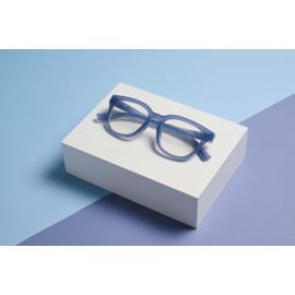 Peepers by PeeperSpecs Women's Nola Cat Eye Reading Glasses, Denim, 1.75