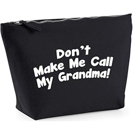Hippowarehouse Don't make me call my grandma printed make up cosmetic wash bag 18x19x9cm