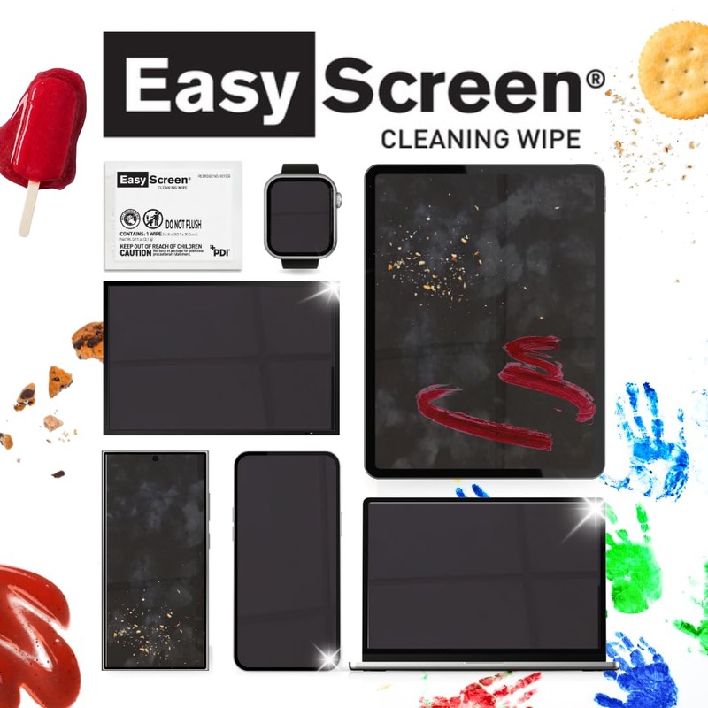 Easy Screen Surface Cleaner Individual Packet Alcohol Scent 50 Ct