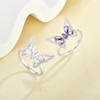 YL Butterfly Rings 925 Sterling Silver Simple Statement Band Created