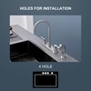 KirlystonE Kitchen Faucet with Side Sprayer, Brushed Nickel 2-Handle Faucet