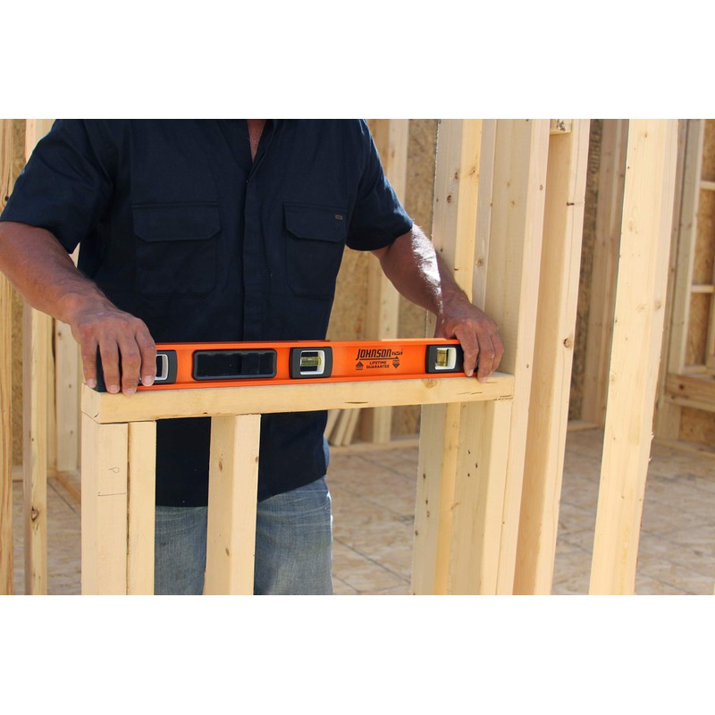 Johnson Level & Tool 1253-2400 Heavy Duty I-Beam Aluminum Level,