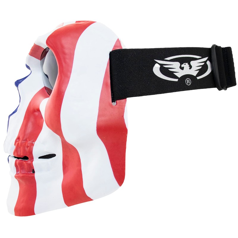 Global Vision Skull Mask Motorcycle Full Face Coverage Riding Goggles