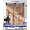 ZEKOO 12FT Single Track Bypass Sliding Barn Door Hardware Kit