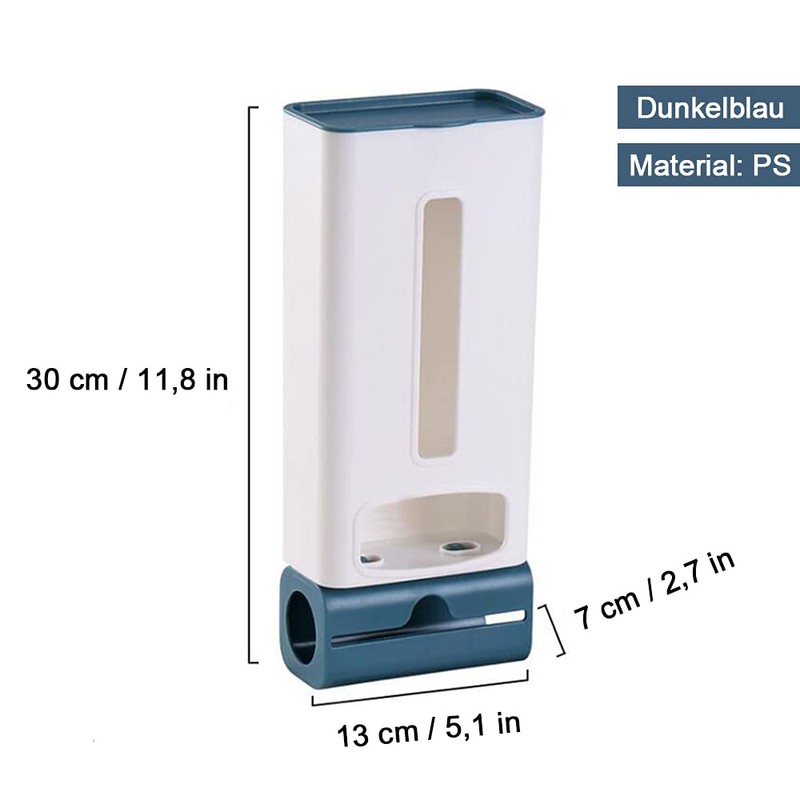 sinzau Plastic Bag Dispenser, Wall Mounted Plastic Garbage Bag Organiser,