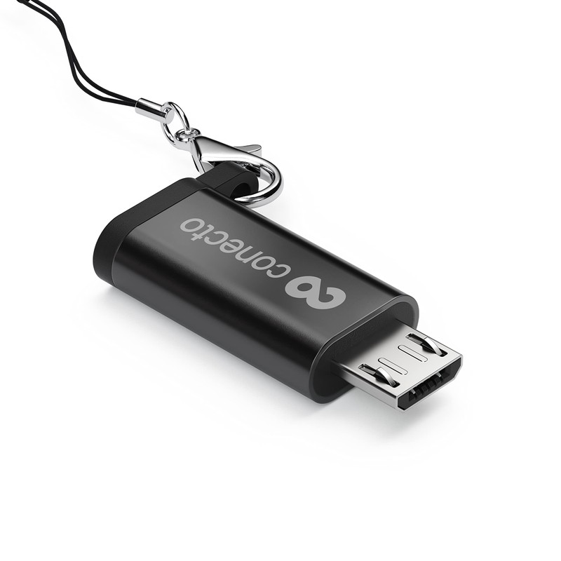 conecto, Micro USB to USB-C Adapter, OTG Support, Compatible with