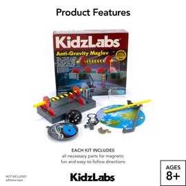 4M Kidzlabs Anti Gravity Magnetic Levitation Science Kit - Maglev Physics Stem Toys Educational Gift for Kids & Teens, Girls & Boys (3686)
