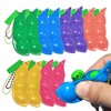 12PCS Squeeze Bean Keychain Fidget Toys for Skin Picking, Pea