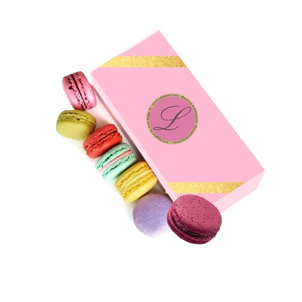 LeilaLove Macarons - 6 Macaron 6 flavors- Baked to order daily - Free Enclosure card with your message