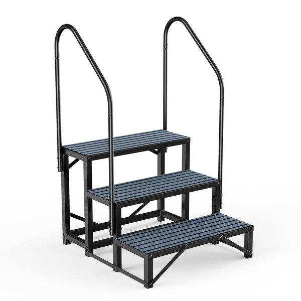 Fumingpal RV Steps Spa Steps with Handrail - 3 Step