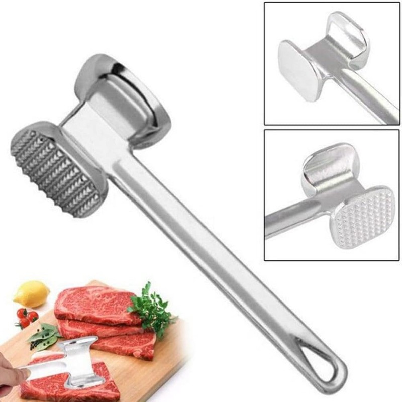 Meat Hammer, Dual-Sided Meat Mallet Pounder Tool for Tenderizing Steak
