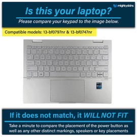 MightySkins Carbon Fiber Skin Compatible with HP Envy x360 13" (2022) - Tech Wave | Protective, Durable Textured Carbon Fiber Finish | Easy to Apply, Remove, and Change Styles | Made in The USA