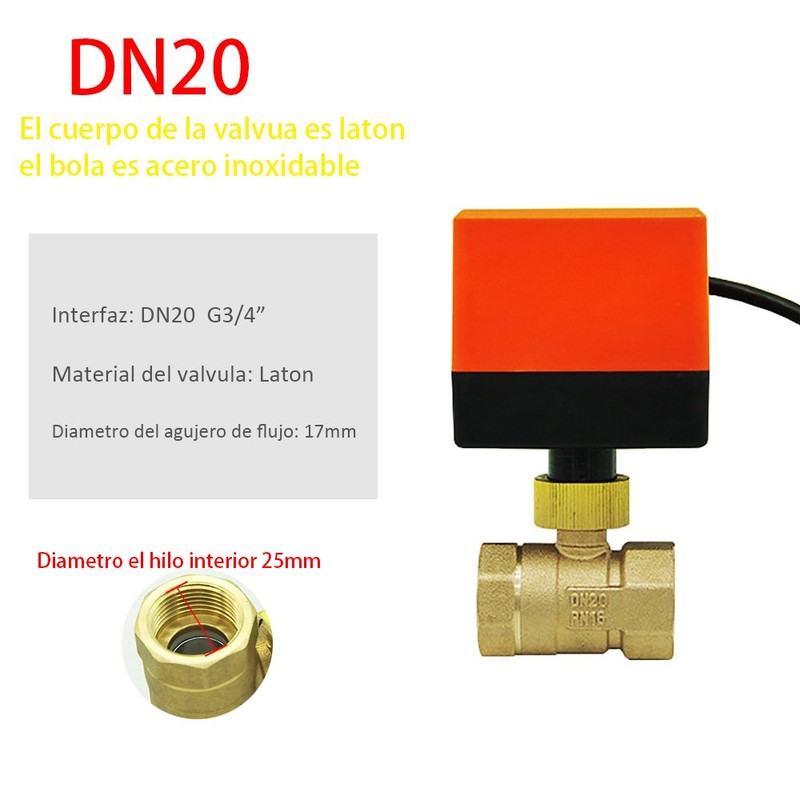 AC220V AC24V DC12V 2-Way Motor Valve Engine Ball Valve DN15