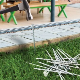 Unbranded 6" Turf Grass Nails Stakes Galvanized for Artificial Fake Grass 250/500/1000pc - 1000PCS