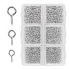 Small Screw Eye Pins Hooks, 400 Pcs Mini Small Metal
