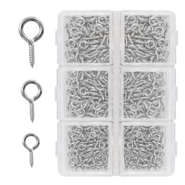 Small Screw Eye Pins Hooks, 400 Pcs Mini Small Metal Eye Screw Pins Eyelets Threaded for Jewelry Making DIY Crafts Silver