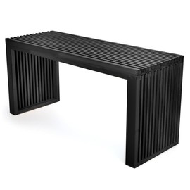 APRTAT Bamboo Dining Bench, 35 inch Farmhouse Decor Indoor Kitchen Table Bench, Entryway Shoe Rack Bench, Outdoor Bench, Solid Bamboo Benches for Living Room, Hallway, Bedroom, Bathroom