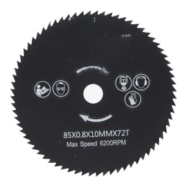 Mini Circular Saw Blade Diameter 85 x 10 mm Saw Blade 85 x 10 mm x 10 mm x 10 mm 72T HSS Circular Saw Blade Cutting Disc Wheel for Wood Metal Mini Circular Saw Blades Plastic 85 mm Sharp Cutting Edges