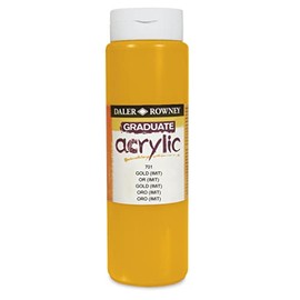 Daler-Rowney Graduate Acrylic Paint, Plastic Bottle, 16.91oz - 500 ml, Gold Imitation
