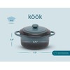 Kook Ceramic Mini Cocotte Set, Small Casserole Dishes with Lids