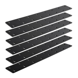 6packs Straight Steel I Shape Flat Plate,Heavy Duty Mending Plate 14.7"x2" for Wood DIY Projects - Large Connector Brace,Post to Beam Connectors Repair Bracket,Joining Brackets
