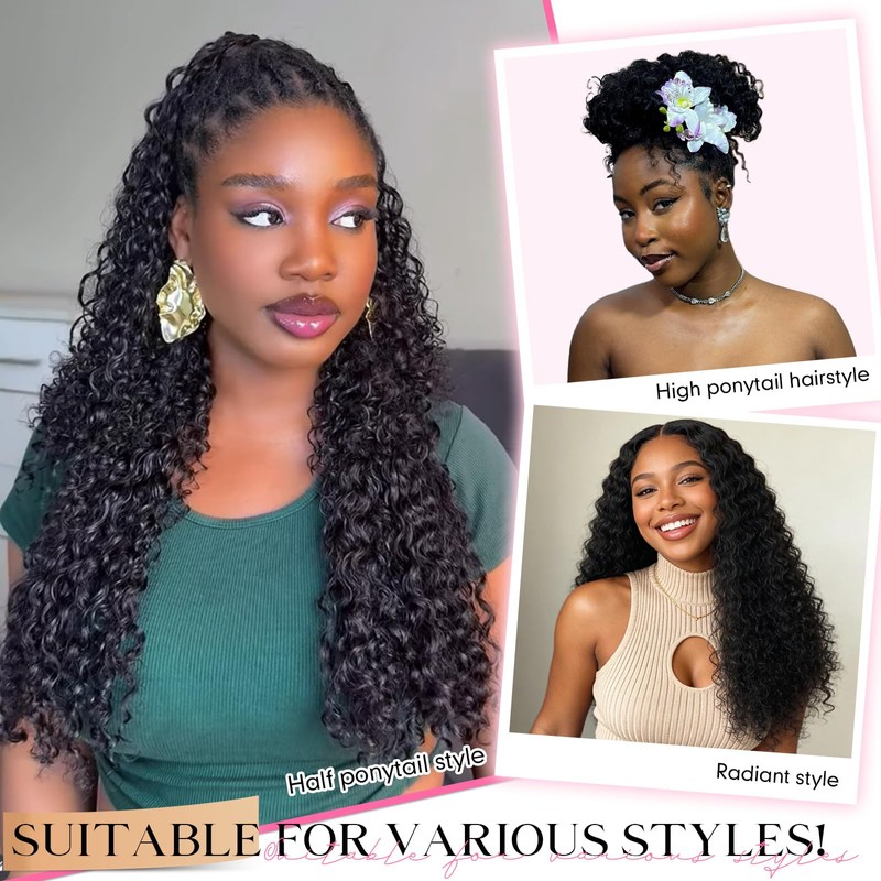Miracle Feather Crochet Hair for Black Women Deep Wave 18"