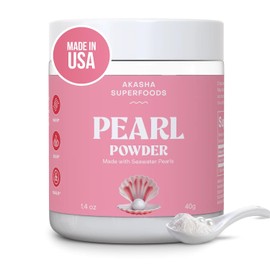 Akasha Superfoods Pearl Powder, Dietary & Topical Application, Blend in Drinks, Smoothies or Skin Care, Natural Source of Calcium, Amino Acids and Minerals, Gentle on Sensitive