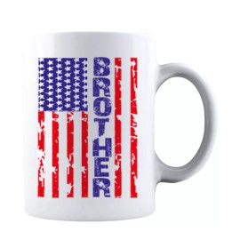 King Vintage USA Flag Brother Mug Father's Day or Birthday Gift Idea for Brother