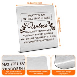 Mental Health Gifts for Women Men Therapist Office Decor Gifts for Student Motivational Gift for Friends Psychology Gifts Inspirational Plaque Sign Desk Decor for Psychologist Birthday Gift