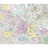 Harris County Thoroughfares 46" × 40" ZIP Codes Laminated Wall