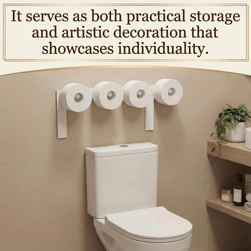 21 Inches Poop Wood Toilet Paper Holder Funny Poop Toilet