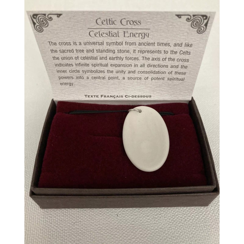 Touchstone Pottery Porcelain Oval Celtic Cross