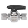 Ball Valve Straight Through 1/2in Thread Fluid Control Device Stainless