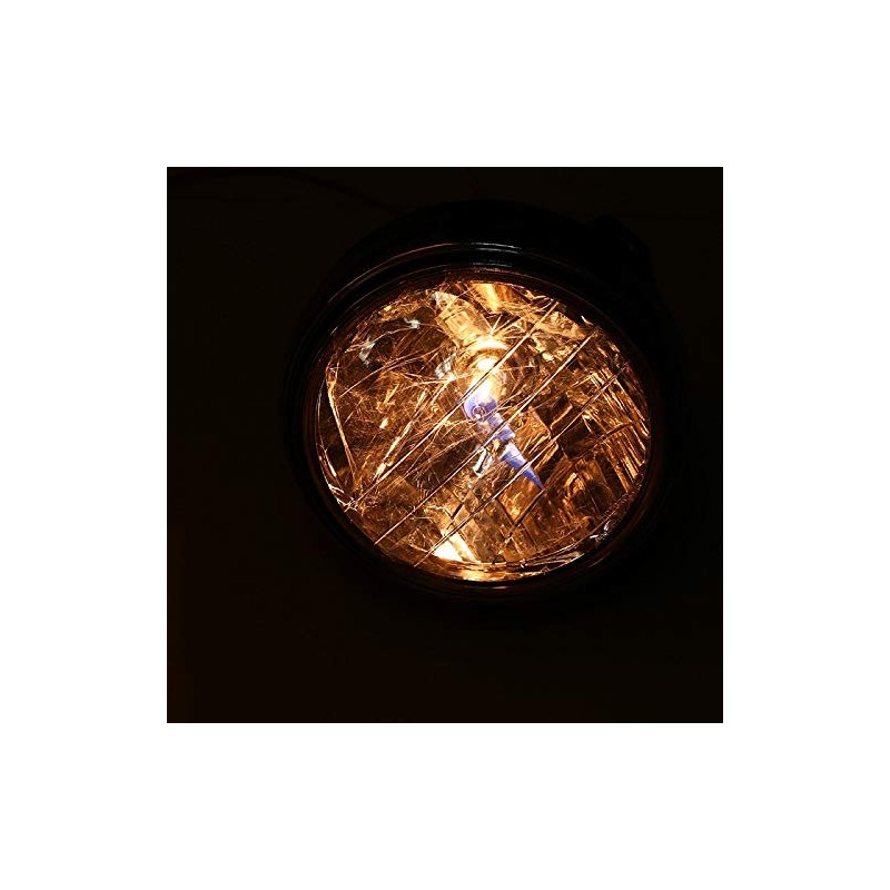HANSWDEU Custom-Made Front Headlight Motorcycle Universal Black Metal for Cafe