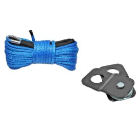 Bear Creek Outdoors 1/4" x 50' Synthetic Winch Rope And 4 Ton Snatch Block ATV/UTV Recovery Cable
