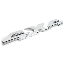 Chrome RAM 4X4 Emblem Badge 3D Emblem Decal Nameplate Flat Letter Replacement for RAM 1500 2500 3500 Glossy Mopar