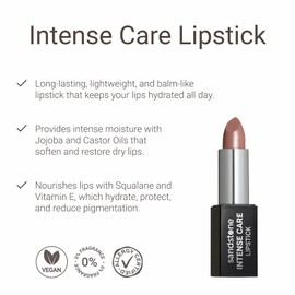 Sandstone Scandinavia - Intense Care Lipstick, Hypoallergenic, Highly Pigmented, Durable, Moisturising and Nourishing Formula, Vegan, Unscented or Flavoured (43 Barely There, 3.5 g)