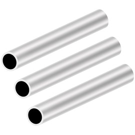LAVMHAB 6063 Aluminium Round Tube 24 mm x 20 mm 2.0 mm Wall Thickness 200 mm Length, Round Aluminium Tubes Straight Pipes (Pack of 3)