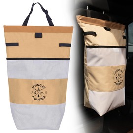 Living in a Bubble Wet Dry Laundry Bag – Portable Waterproof Laundry Hamper for RV, Campervan & Travel – Foldable Clothes Organizer with Separate Wet & Dry Compartments