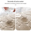 YIHOUSE Memory Foam Bath Mat Cobblestone Bathroom Rug Non Slip