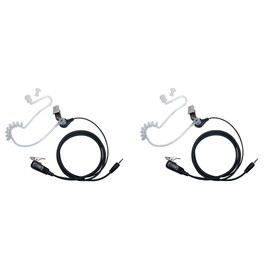 TDYU Covert Acoustic Tube Earpiece with Mic PTT Compatible with Cobra Microtalk Cxt195 PX650 PX655 Cx112 ACXT1035r ACXT145 ACXT545 RX385 RX685 Two Way Radio 2Pack