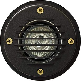 Dabmar LV300-B-SLV Well Light with Grill, 20W 12V Mr16 with PVC, Black Finish
