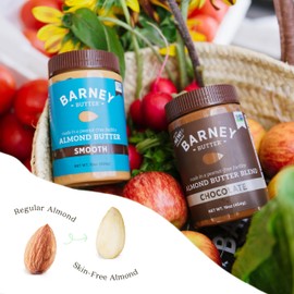 Barney Butter Almond Butter, Smooth, No Stir, Non-GMO, Skin-Free, Paleo Friendly, KETO, 16 Ounce