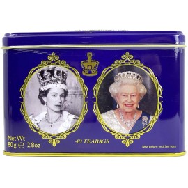 NEW ENGLISH TEAS QUEEN ELIZABETH II OF GREAT BRITAIN TIN ENGLISH BREAKFAST TEA 40 TEABAGS COLLEC