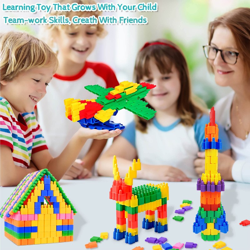Kids 600pcs Set Building Blocks Construction Toy - Learning Playset